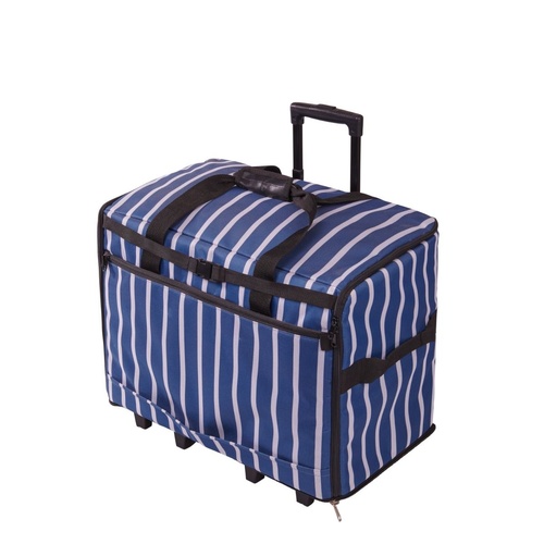 Extra Large Sewing Machine Trolley Bag on Wheels Large Pockets & Super Strong Zips | W63 x H43 x D30cm | 006107 - NAVY STRIPE