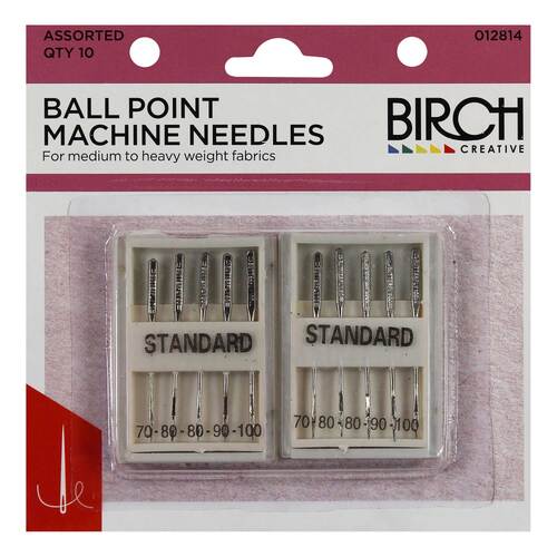 Birch Ball Point Sewing Machine Needles 10ON 70-100 - Assorted
