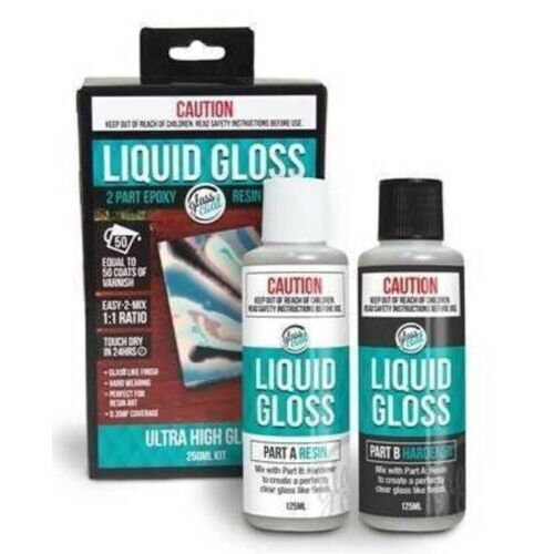 Liquid Gloss Resin 2 Part Epoxy Resin Kit Art Resin Kit Ultra High Gloss Touch Dry 24hrs - 240ml