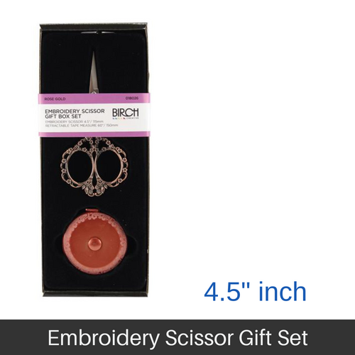 BIRCH Embroidery Scissor 2 Piece Gift Box Set With Tape Measure ROSE GOLD - 018026