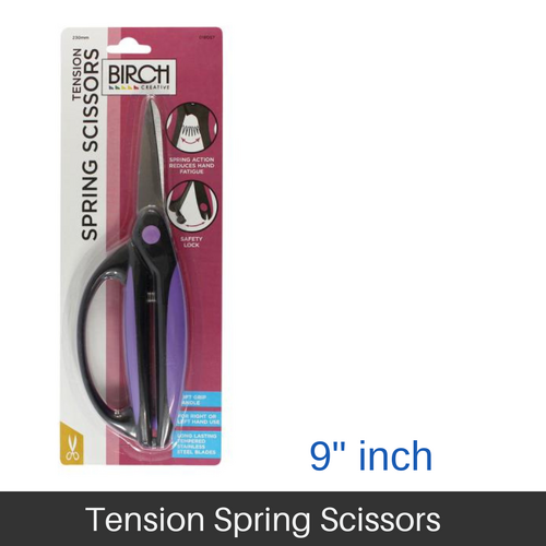 BIRCH Scissors Spring Tension Soft Grip Handle 230mm (9"Inch) - 018057