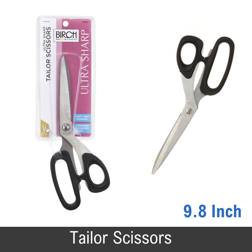 BIRCH Scissors Sotf Set Tempered S/Steel Blades Soft handle 250mm (9.8"Inch) - 018510