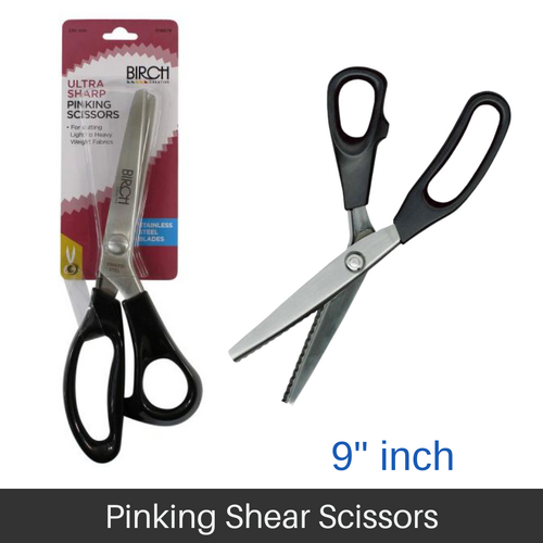 BIRCH Pinking Shears Scissors Ultra Sharp S/Steel Blades 230mm (9"inch) - 018678