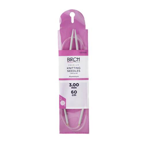 Birch Knitting Needles Premium Circular 60cm 031105 - 3.25mm
