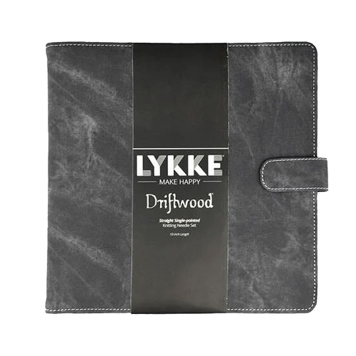Lykke Straight Knitting Needle Faux Denim Set 10" 12 Piece Set 25cm | Driftwood Grey | 031553