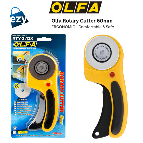 Olfa Rotary Cutter 60mm Model RTY-3/DX ERGONOMIC - OL4137