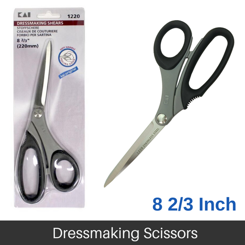 KAI Dressmaking Scissors/Shears Soft Handle 220mm (8.2/3"Inch) Model 1220 - 18636