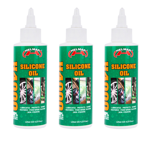 3 X Helmar Silicone Oil H4000 125ml High Quality Non Staining - 048256