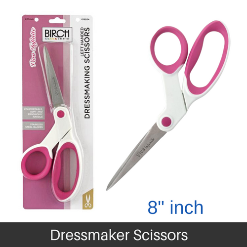 BIRCH Dressmaker Sewing Scissors Viva Infinite S/Steel Blades Comfort Handle Left Handed 203mm (8."Inch) - 018934