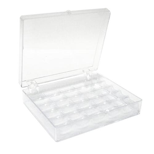 BIRCH Bobbin Organiser Box Storage With Plastic Insert Stackable 12211 - Clear