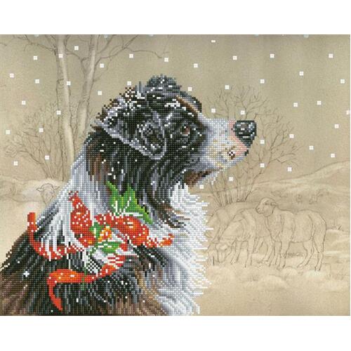 Diamond Dotz Kit Christmas Collie 50.5cm x 40.7cm - DD10.036