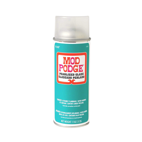 PLAID Mod Podge Pearlized Glaze Clear Finish Top Coat Acrylic Sealer Spray 12 Oz  - 901449