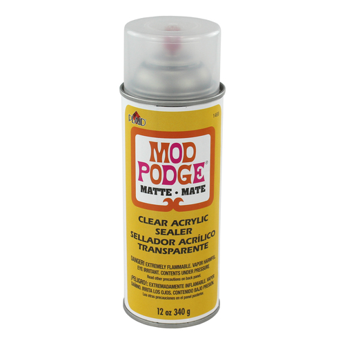 PLAID Mod Podge Clear Finish Top Coat Acrylic Sealer Spray 12 Oz Matte Finish - 901469