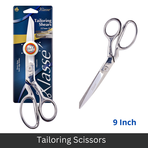 Klasse Scissors Tailoring Shears Silver All Metal Design 227mm (9"inch) - BK1901