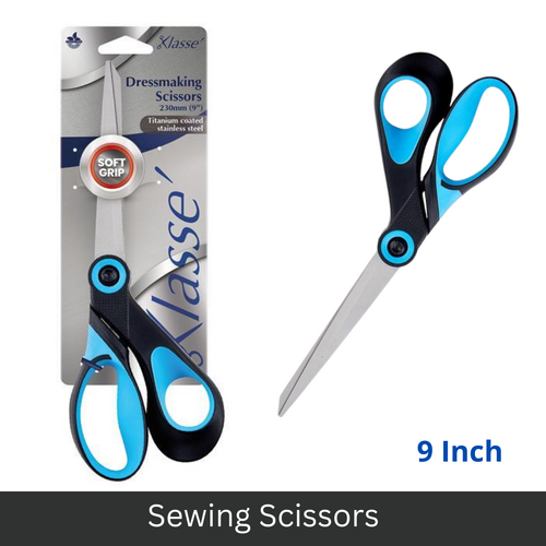 Klasse Sewing Scissors Soft Grip Handle 230mm (9"Inch) - BK2409