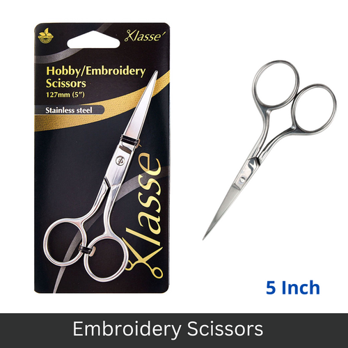 Klasse Stainless Steel Hobby/Embroidery Scissors Stainless Steel 127mm (5"Inch) - BK4605