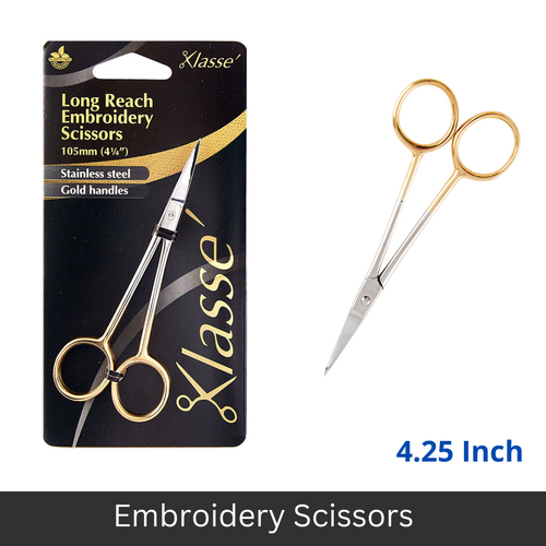 Klasse Long Reach Embroidery Scissors Stainless Steel 105mm (4.5"Inch) - BK4604