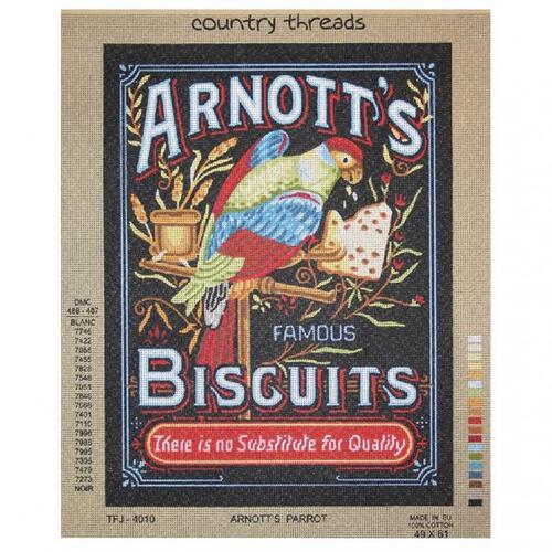 Arnott's Parrot Tapestry Design Printed On Canvas 39cm x 51cm - TFJ-4010