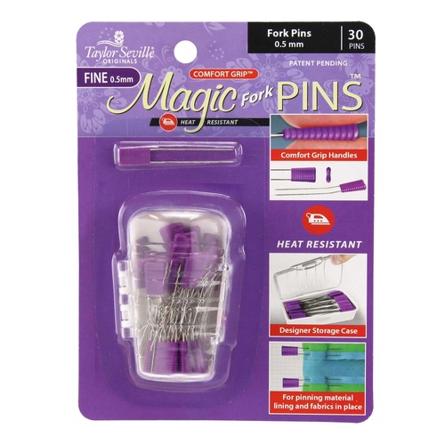 Taylor Seville Magic Pins Patchwork Fork Fine 0.5mm x 45mm 30 Pack - 219638