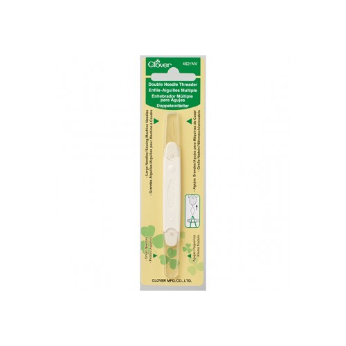 CLOVER Double Needle Threader For Both  large and Small Sewing Needles 462/NV - 300462