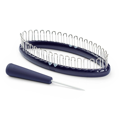 Large Knitting Loom Oval Designed For Socks, Cuffs & Wristlets, Stainless Steel Includes Cast Off Needle & Instructions "PRYM" - 225162