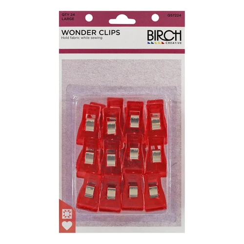 BIRCH Wonder Clips Large 24 Pack Q57224B - Red