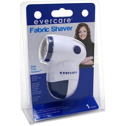 Evercare Fabric Shaver Large Small Fuzz Lint Remover Safe Trim Battery Operated