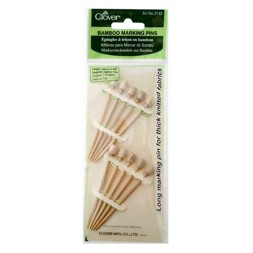 Clover Bamboo Marking Pins 10 Per Package 7cm Long - 303143