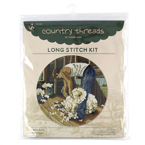 Country Threads Long Stitch Kit SHEARER Design Includes Canvas & Wool 30cm x 30cm - FLS-5039
