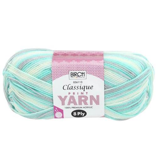 Birch Classique Yarn 100% Acrylic 100g Ball 8ply - Seafoam