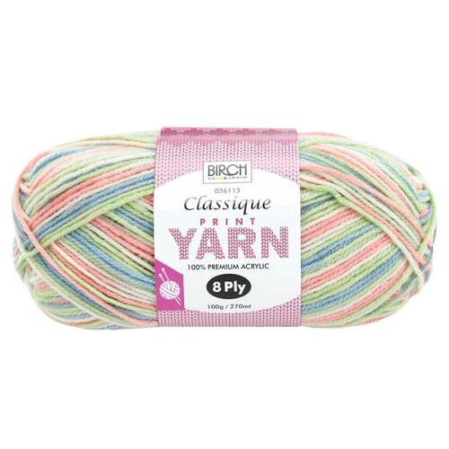 Birch Classique Yarn 100% Acrylic 100g Ball 8ply - Springbud