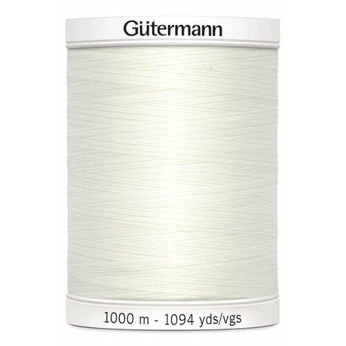 Gutermann Sew-All 100% Polyester Sewing Thread 1000m Colour 111 - Off White