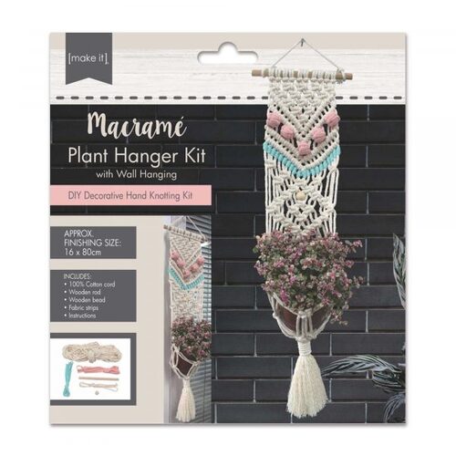 Macrame Plant Flower Pot Planter Hanger Kit with Wall Hanging