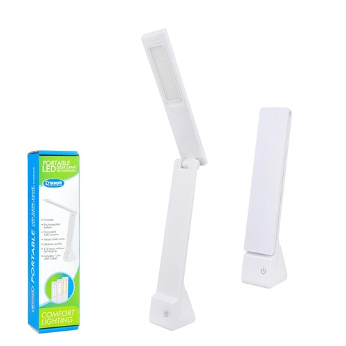 Triumph LED Desk Lamp Portable Rechargable Battery, Dimmable - ODU12B.W