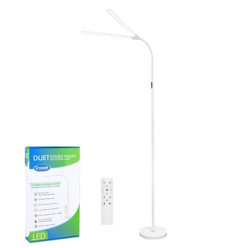Triumph LED Floor Lamp Duet Double Headed Remote Control - OD500.W