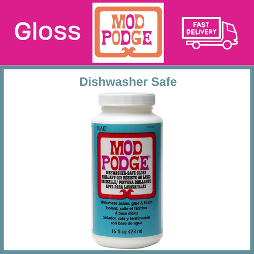 Mod Podge All-In-One Glue/Sealer Medium - Dishwasher Safe Gloss - 473ml (16oz) - CS25139
