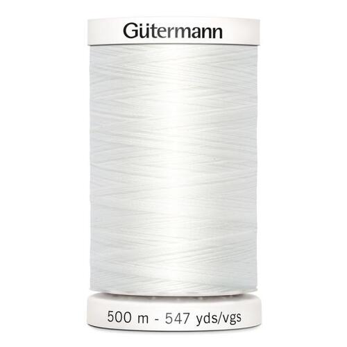 Gutermann Sew-All 100% Polyester Sewing Thread (500m) - White (800)