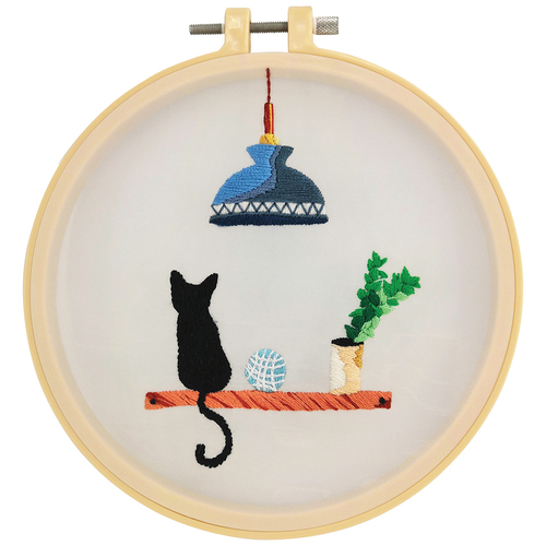 Make It Printed Embroidery Hand Stitching Kit 12.9 x 9cm - CAT ON THE SHELF 