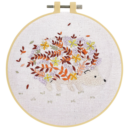 Make It Printed Embroidery Hand Stitching Kit 12.3 x 10.9cm - HEDGEHOG