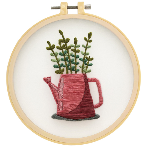 Make It Printed Embroidery Hand Stitching Kit 10.6 x 6.8cm - FLOWER JUG