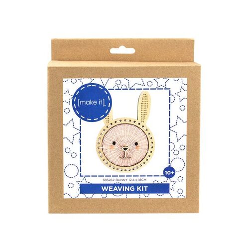 Make It Weaving Kit 12.4cm x 18cm, Kids Fun Arts & Crafts - Bunny