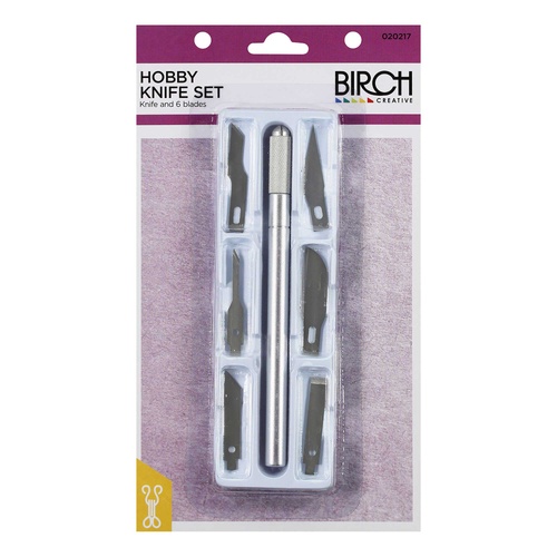 Hobby Knife Set Birch 6 Blades Small | 020217