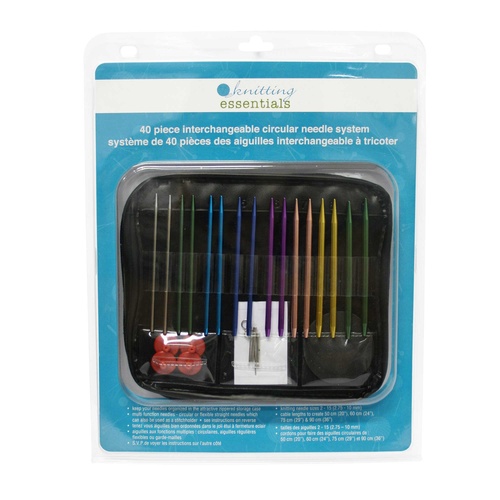 Interchangeable Circular Knitting Needle Set 40 Piece Includes 4 Cables "BIRCH" | 2.75-10mm | + | 50,60,75,90cm | - 663600