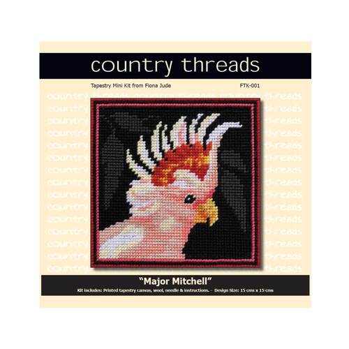 Country Threads Tapestry Mini Kit MAJOR MITCHELL Design 15x15cm - FTK-001