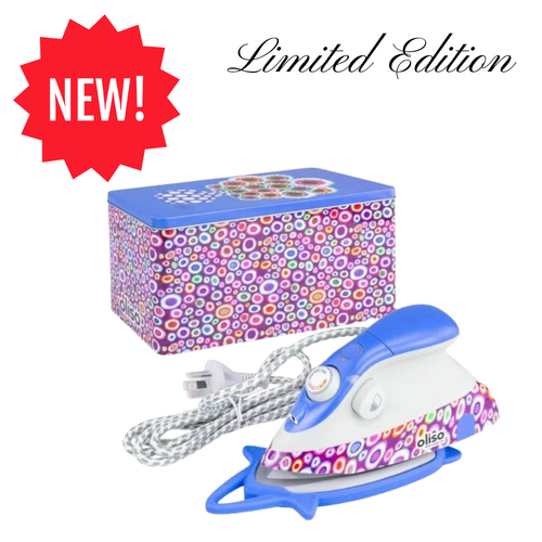 Oliso M3Pro Mini Iron With Tin For Sewers Quilters & Crafters 171032 - KAFFE FASSETT
