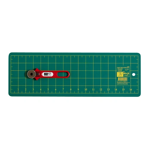Birch Single-Sided Cutting Mat 15x45cm Set With 28mm Cutter - 057023B
