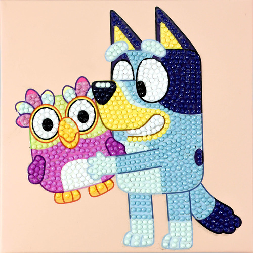 BLUEY Diamond Painting Box 15cm x 15cm Diamond Dotz - Bluey & Chattermax