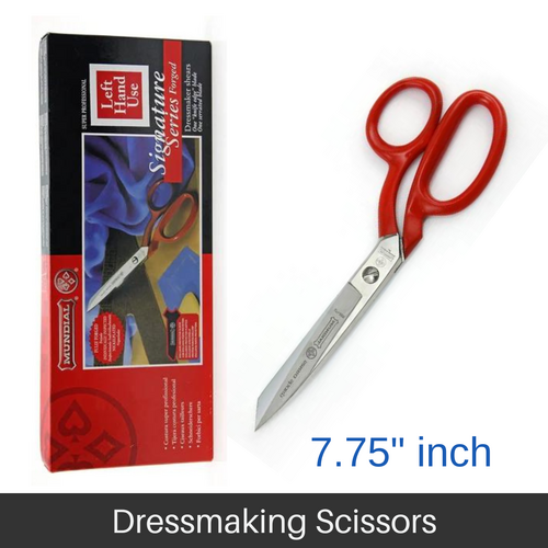 MUNDIAL - Serra Sharp 20cm Dressmaking Scissors High Quality - Left Handed - 018050