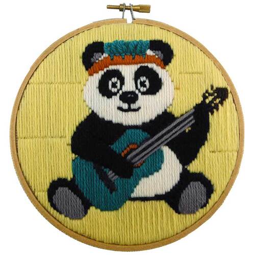 Make It Longstitch Kit 15cm x 15cm, Kids Fun Arts & Crafts 585201 - Panda Design