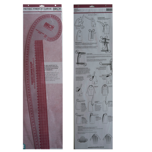 Birch Metric French Curve For Designing Drafting & Adding Seam Allowance, Quilting,Sewing and Crafts - 012416